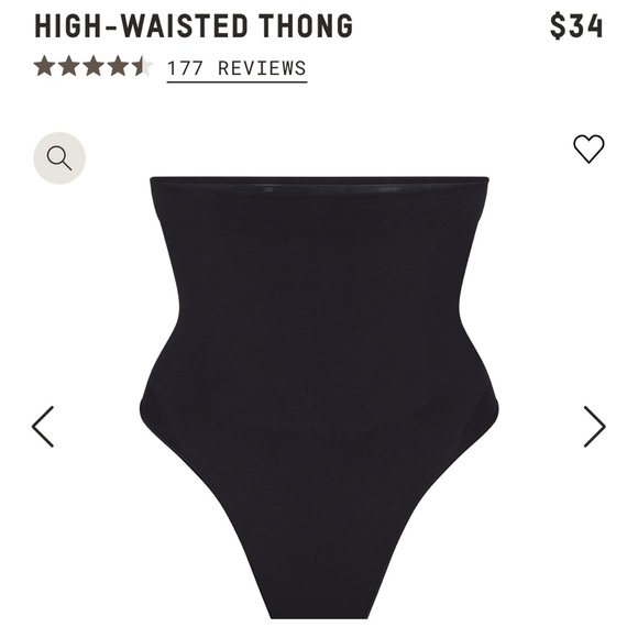 NWT Skims Shapewear Seamless Sculpt High-Waisted Thong Stretch Onyx Size Small - Picture 2 of 6